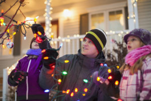 Stay safe this winter by not daisy chaining extension cords when hanging holiday lights