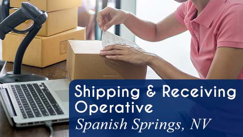 Now Hiring a Shipping & Receiving Operative in Spanish Springs, NV