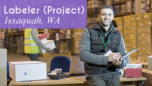 Now Hiring a Labeler for a short term project in Issaquah, WA